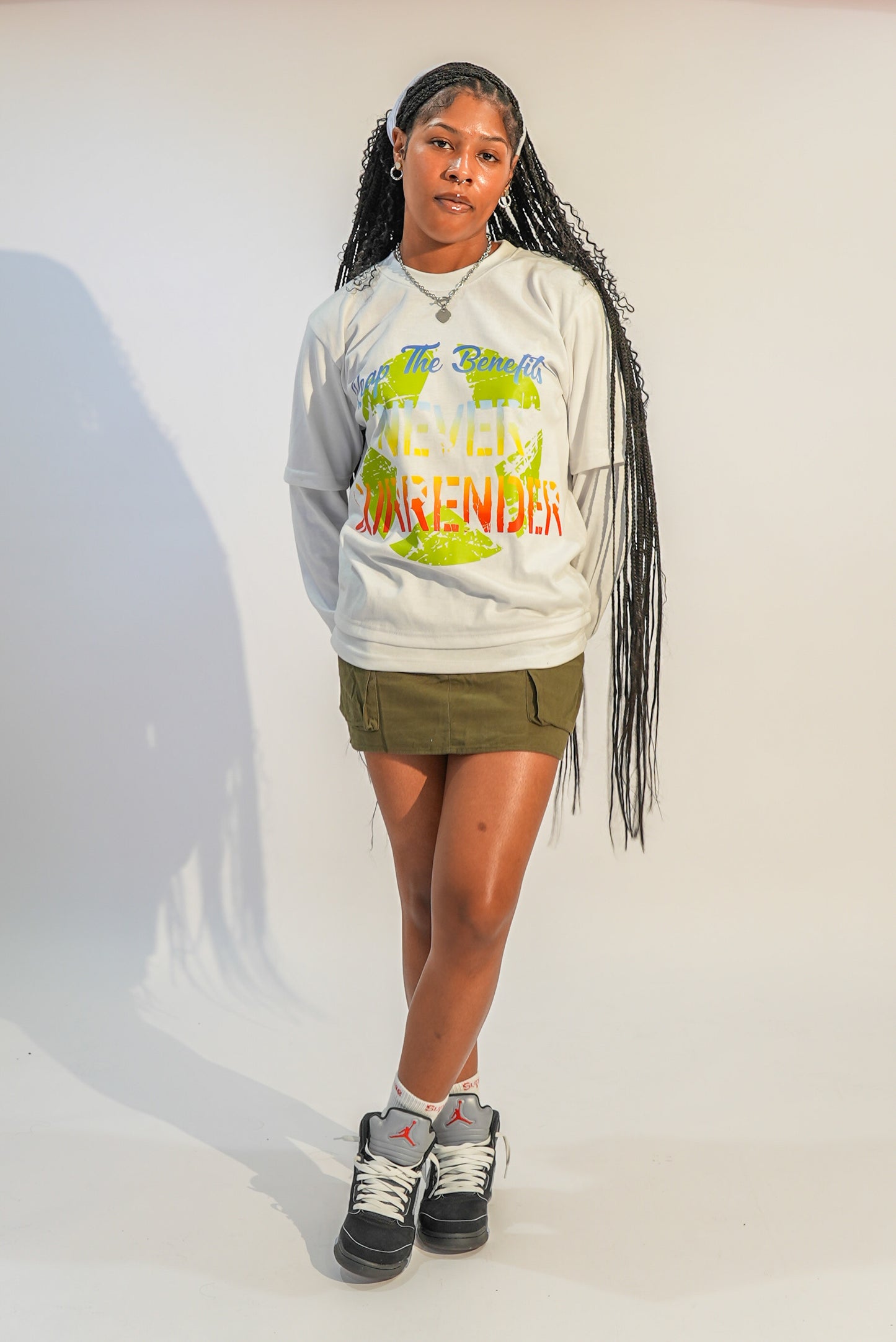 RTBNS “Faith Looks Foolish” Double-Layer Long Sleeve – White